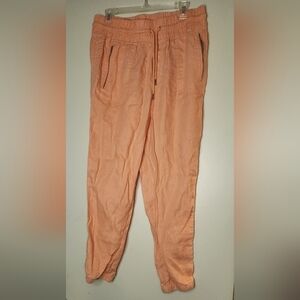 Athleta Women's Cabo Linen Jogger Pants Cactus Peach